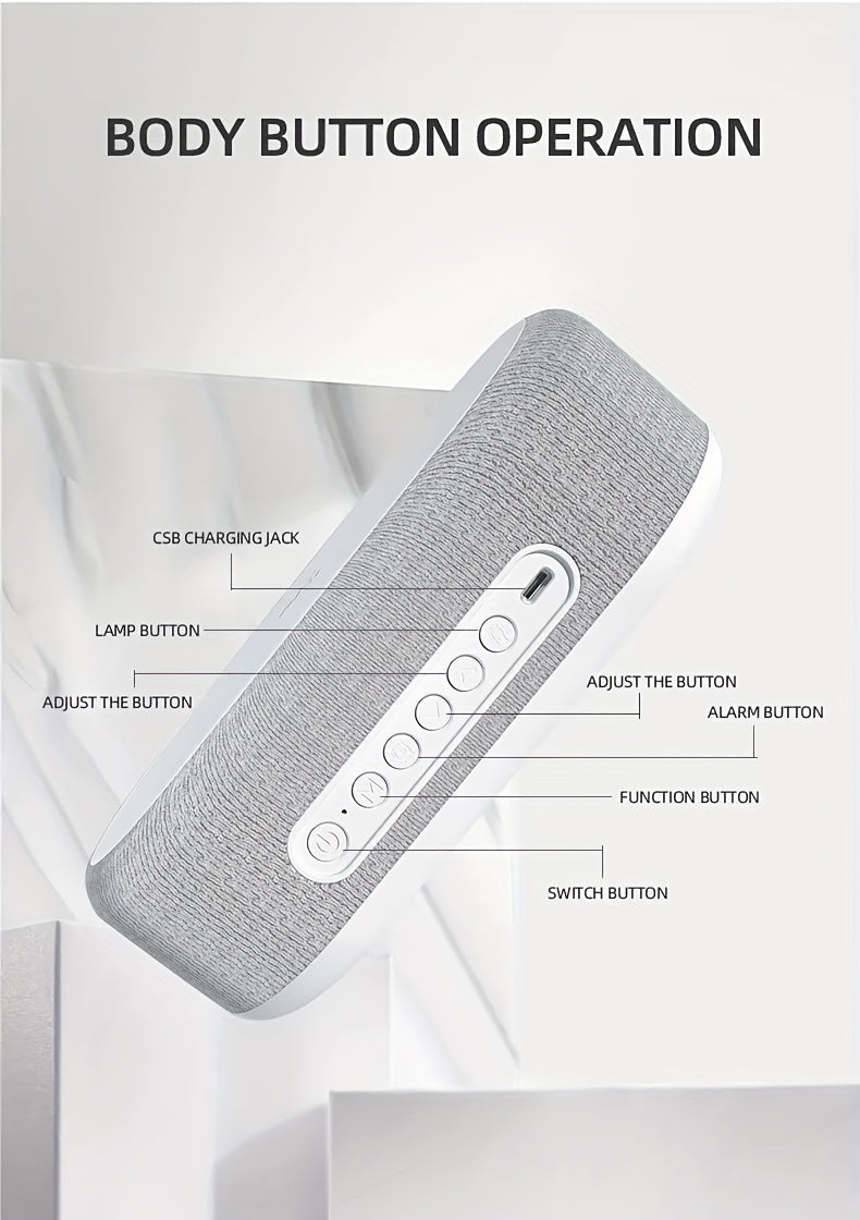 WakeUp Hub Pro – ساعة منبّه رقمية مع شاحن لاسلكي ودرجة حرارة | 15W