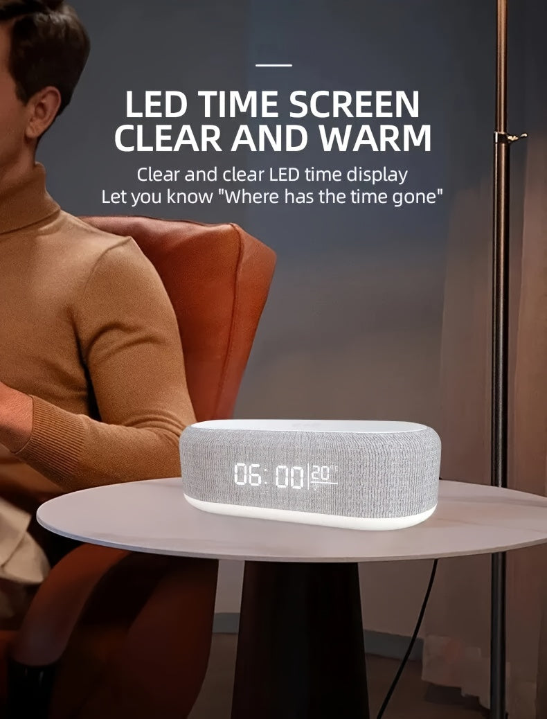 WakeUp Hub Pro – ساعة منبّه رقمية مع شاحن لاسلكي ودرجة حرارة | 15W