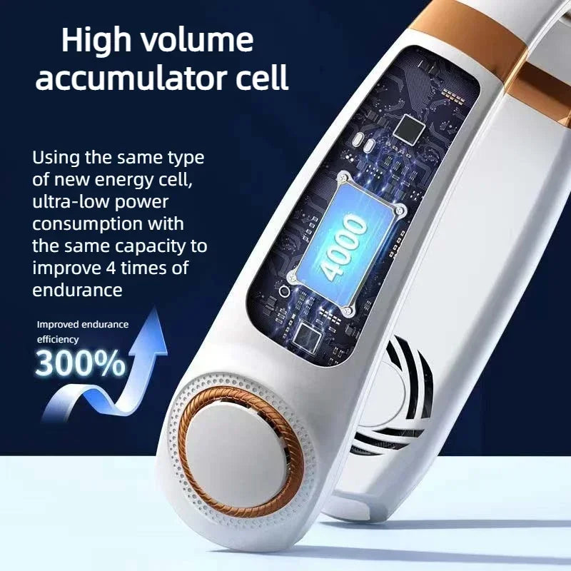 مروحة Neck Breeze Pro رقبة تبريد فوري واضاءة ليلية