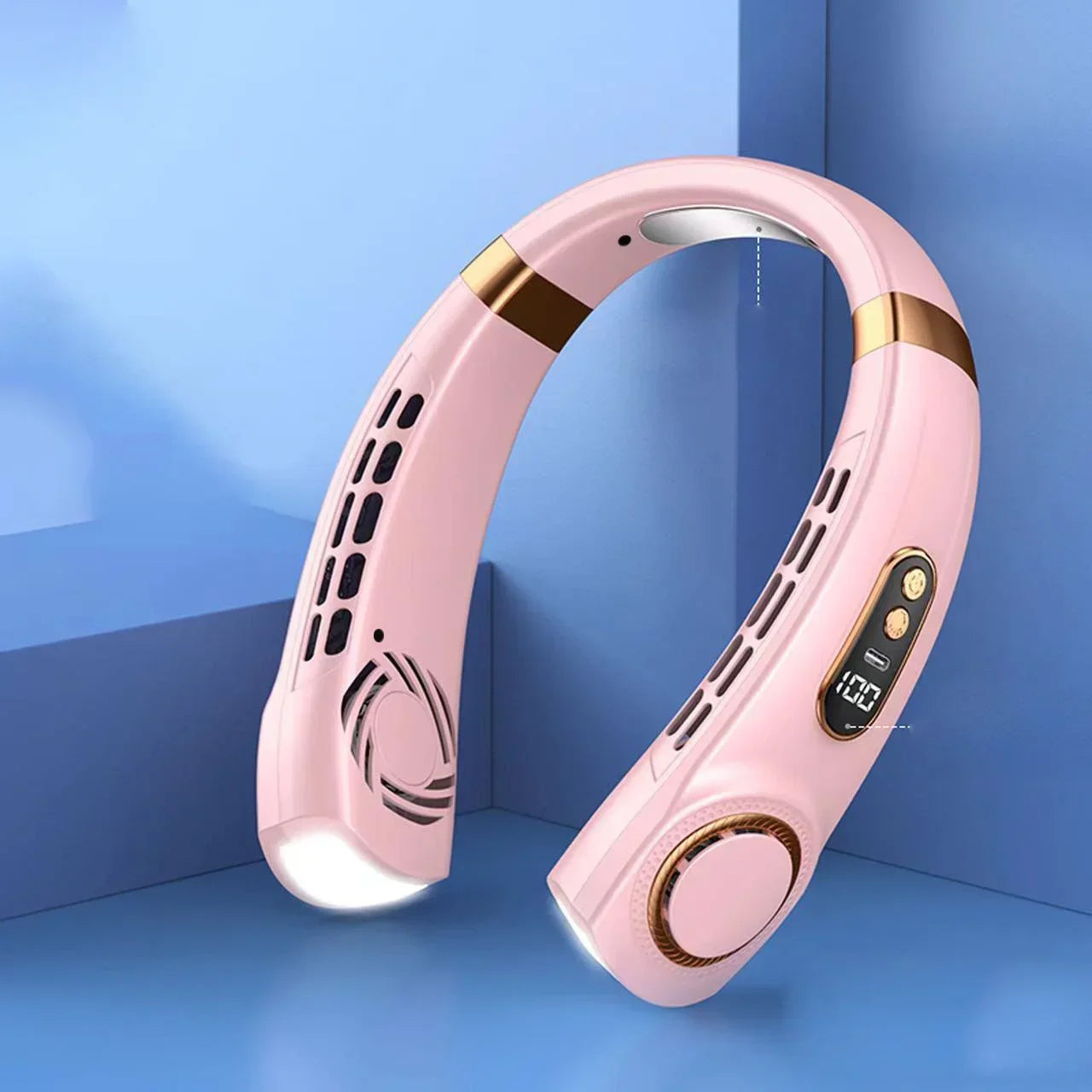 مروحة Neck Breeze Pro رقبة تبريد فوري واضاءة ليلية